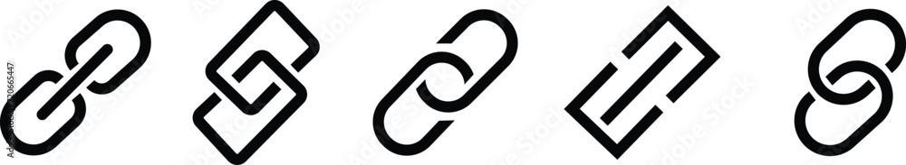 Internet URL or webpage url link icons set. Chain thick line icon, outline vector sign, linear simple pictogram isolated on transparent background. Web link symbol, logo, Connection, Reference. Internet URL or webpage url link icons set. Chain thick line icon, outline vector sign, linear simple pictogram isolated on transparent background. Web link symbol, logo, Connection, Reference.