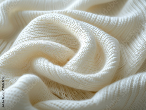 White knit fabric 