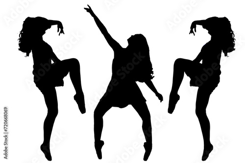 woman body expression position fashion silhouette illustration image vector mockup image