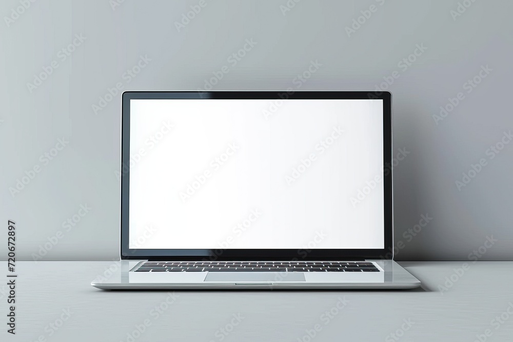 Mockup of a laptop computer. Generative AI. Mockup of a laptop computer. Generative AI.