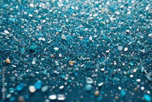 Close-up of microplastic particles background - Pollution concept