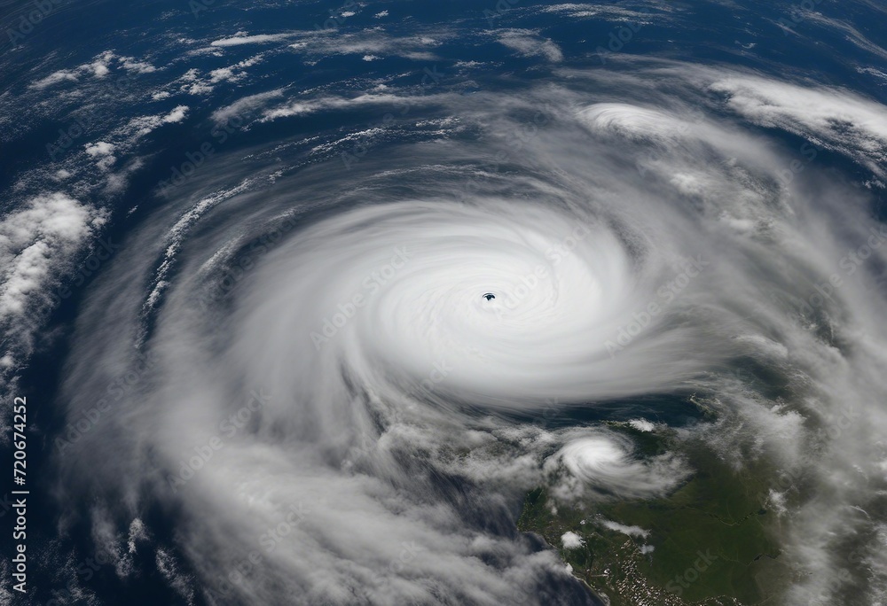 Hurricane from space The atmospheric cyclone Elements of this image furnished by NASA