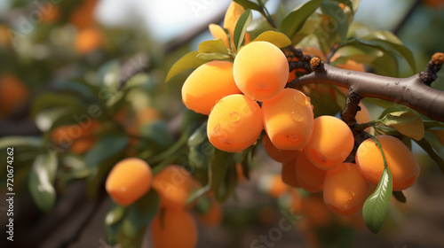 apricots on a tree