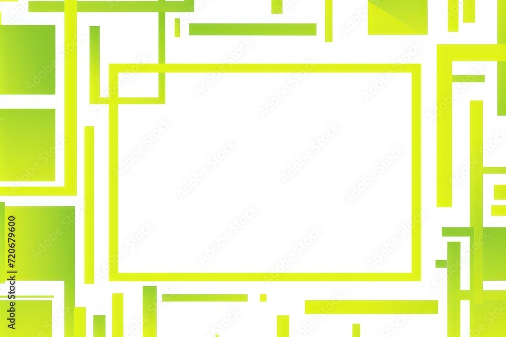 Chartreuse simple clean geometric frame