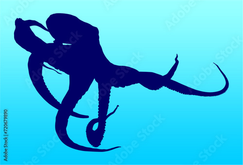 pulpo, silueta