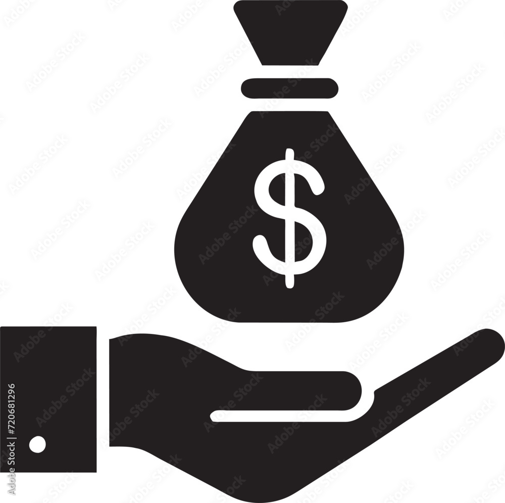 hand and money, icon hand and money, icon