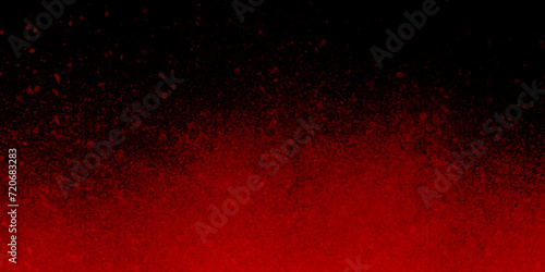 Particle is floating in the air, black background with red bokeh crimson red watercolor background texture. red powder explosion on dark background. Abstract red powder splatted background