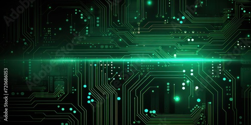 Computer technology vector illustration with jadeite circuit board background