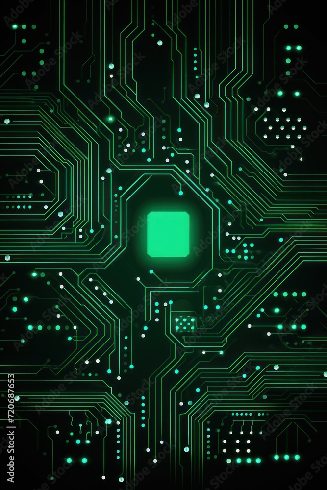 Computer technology vector illustration with jadeite circuit board