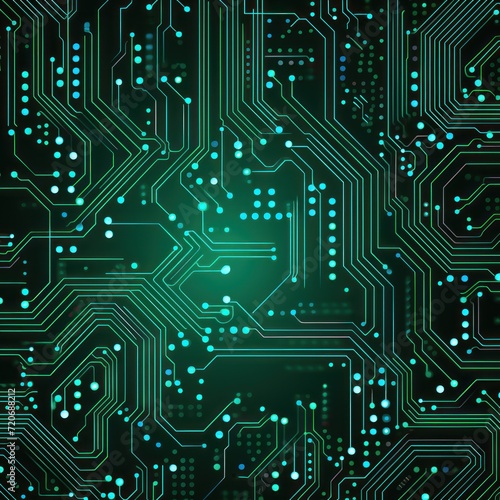Computer technology vector illustration with jadeite circuit board background 