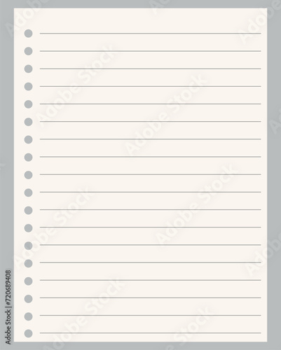 ined paper note page blank school vector illustration. Seamless lined paper. EPS file 92. photo