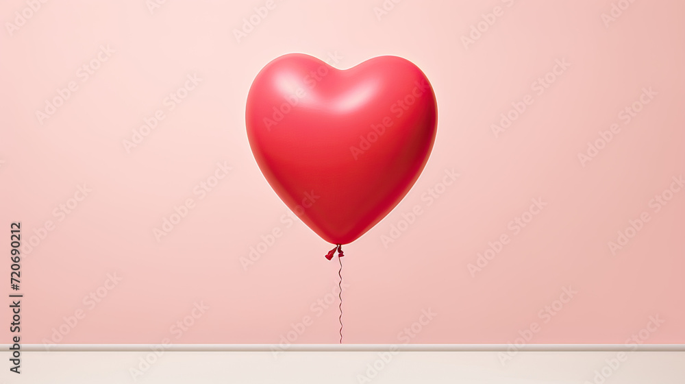 Heart shaped balloon with elegant Background Ai Generative