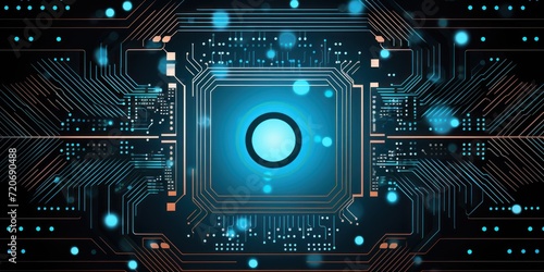 Computer technology vector illustration with pearl circuit board