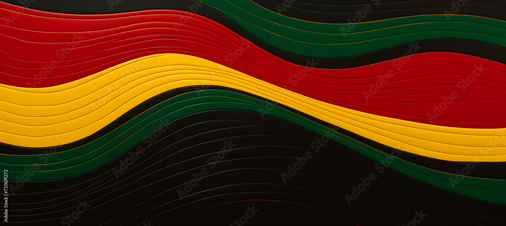 Obraz premium Abstract African-Inspired Geometric Artwork. Black History Month concept