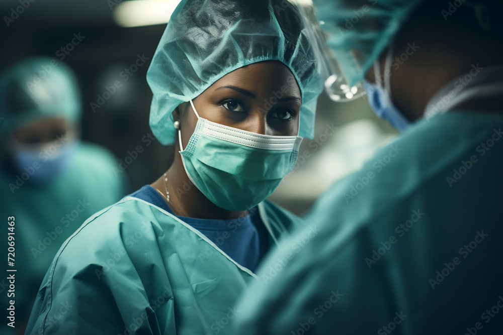 Focused Surgical Team in Operation Room Focused Surgical Team in Operation Room