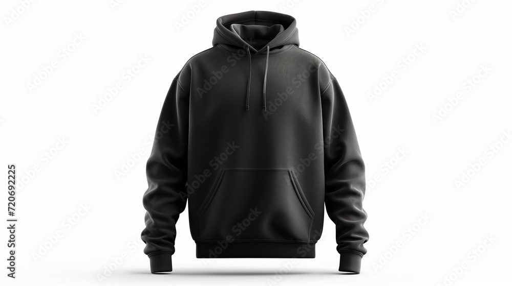 Black Hoodie on White Background Black Hoodie on White Background