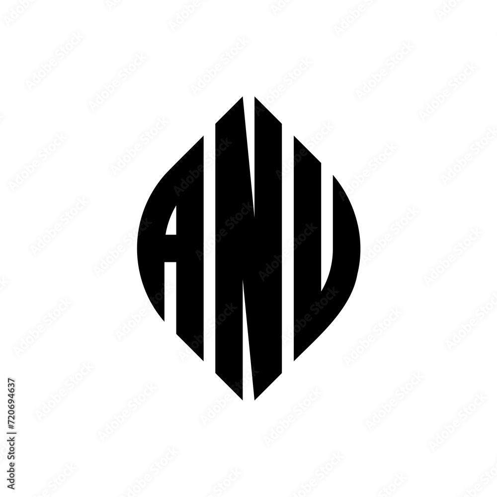 ANU circle letter logo design with circle and ellipse shape. ANU ellipse letters with typographic style. The three initials form a circle logo. ANU Circle Emblem Abstract Monogram Letter Mark Vector. ANU circle letter logo design with circle and ellipse shape. ANU ellipse letters with typographic style. The three initials form a circle logo. ANU Circle Emblem Abstract Monogram Letter Mark Vector.