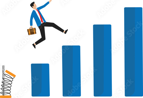 Business challenge and revenue,recover from economic crisis,earning and profit growth concept
