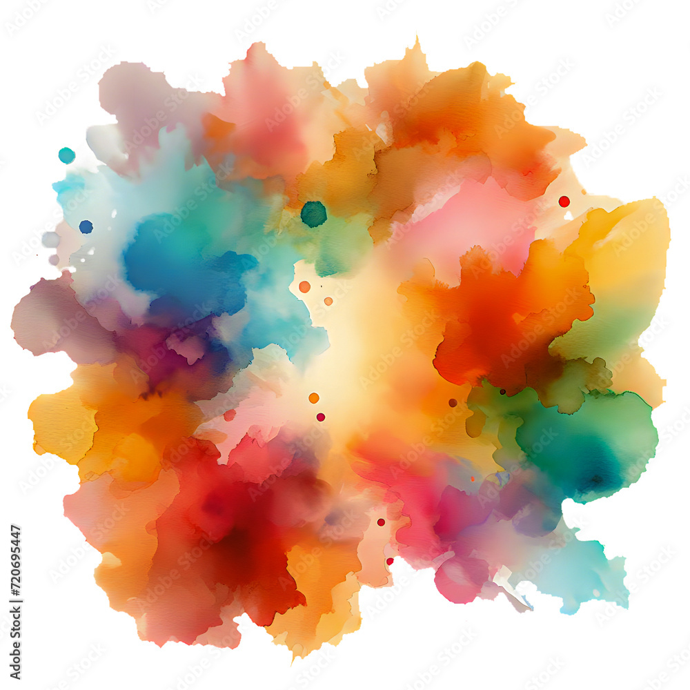 Watercolor background in yellow, red, orange, and pink tones with transparency