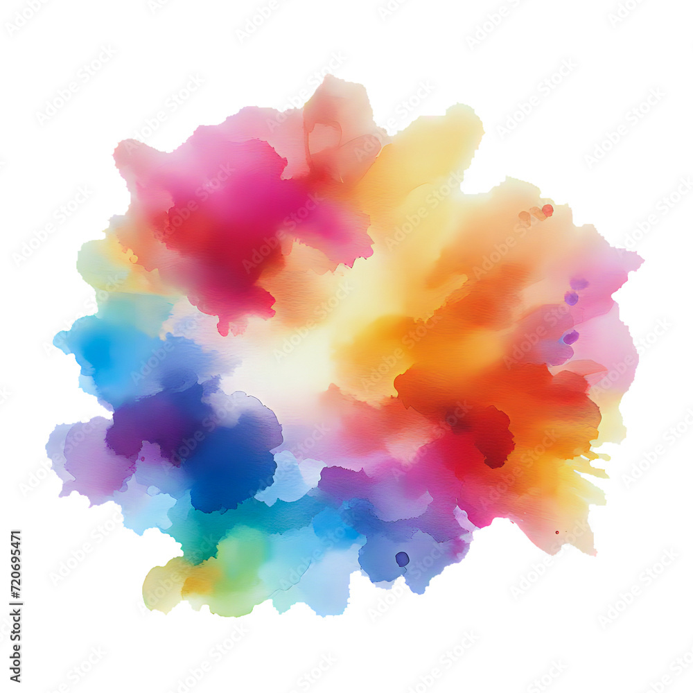 Watercolor background in yellow, red, orange, and pink tones with transparency