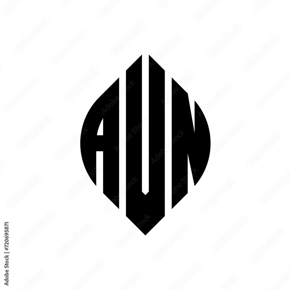 AVN circle letter logo design with circle and ellipse shape. AVN ellipse letters with typographic style. The three initials form a circle logo. AVN Circle Emblem Abstract Monogram Letter Mark Vector. AVN circle letter logo design with circle and ellipse shape. AVN ellipse letters with typographic style. The three initials form a circle logo. AVN Circle Emblem Abstract Monogram Letter Mark Vector.