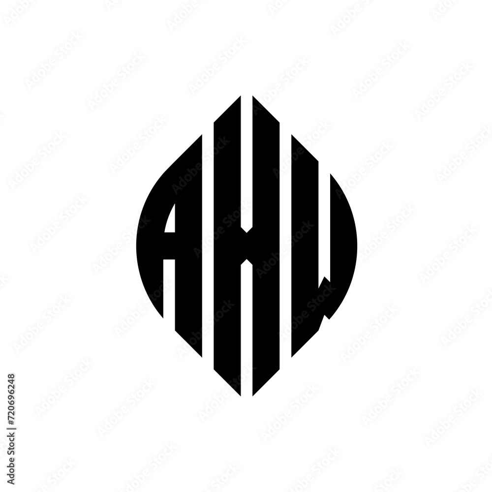 AXW circle letter logo design with circle and ellipse shape. AXW ellipse letters with typographic style. The three initials form a circle logo. AXW Circle Emblem Abstract Monogram Letter Mark Vector. AXW circle letter logo design with circle and ellipse shape. AXW ellipse letters with typographic style. The three initials form a circle logo. AXW Circle Emblem Abstract Monogram Letter Mark Vector.
