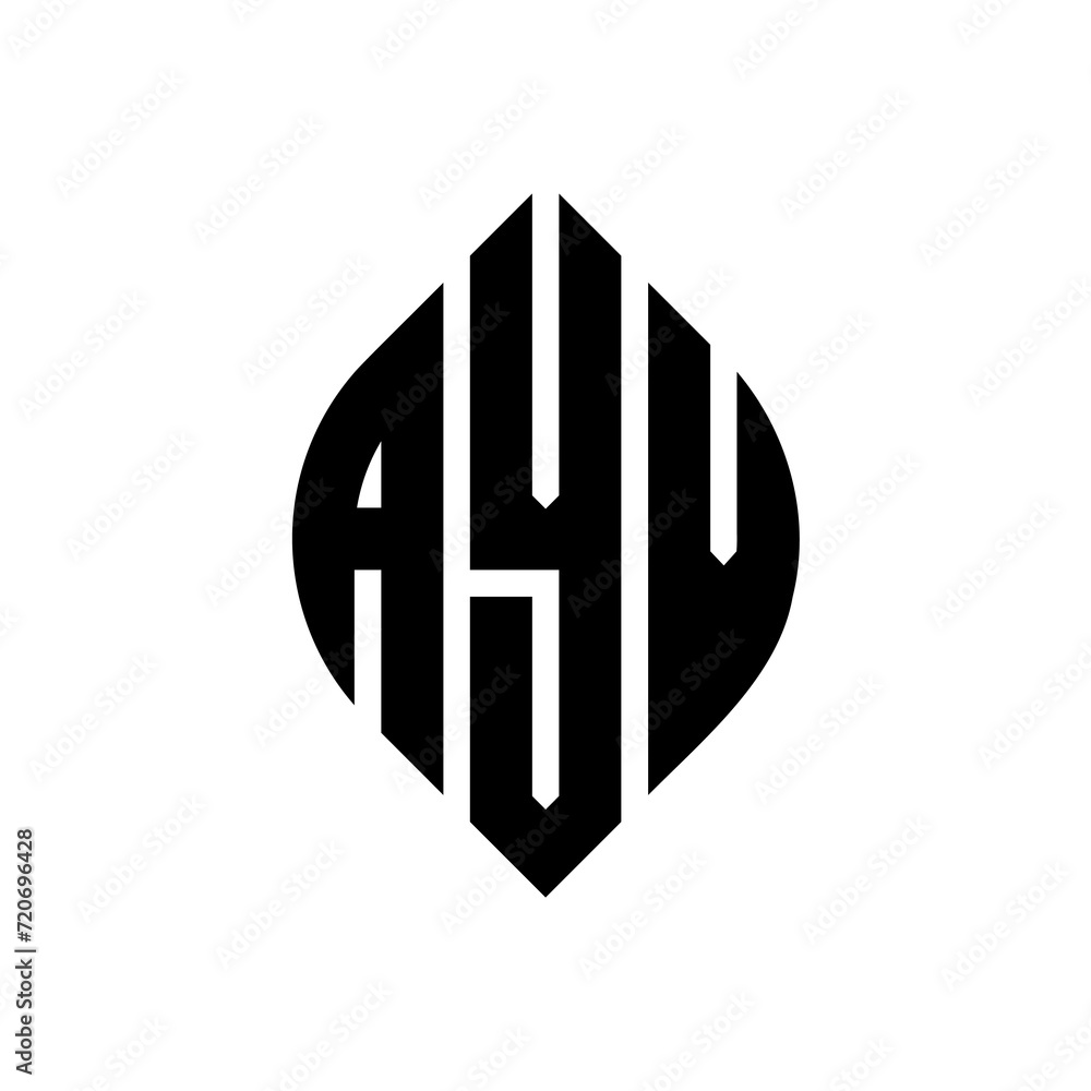 AYV circle letter logo design with circle and ellipse shape. AYV ellipse letters with typographic style. The three initials form a circle logo. AYV Circle Emblem Abstract Monogram Letter Mark Vector. AYV circle letter logo design with circle and ellipse shape. AYV ellipse letters with typographic style. The three initials form a circle logo. AYV Circle Emblem Abstract Monogram Letter Mark Vector.