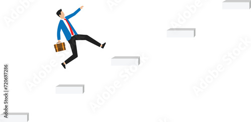 Career development or business growth, progress to more responsibility, salary or job promotion, improvement opportunity concept
