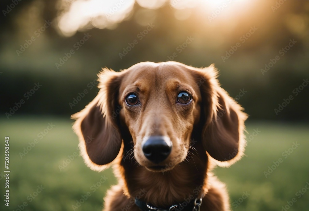 Cute playful doggy or pet is playing and looking happy isolated on transparent background dachshund