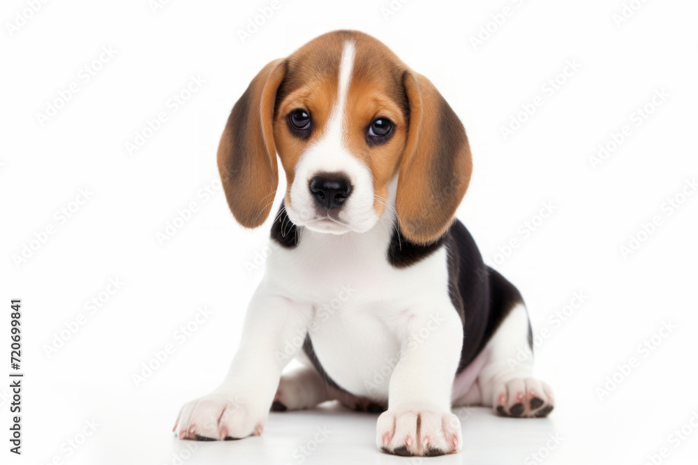beagle puppy close-up. dog, pet. isolated white background.