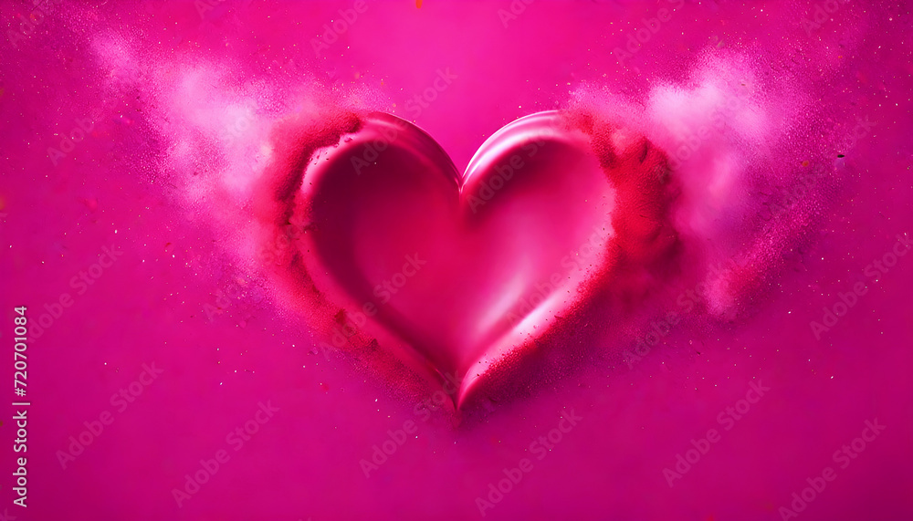 Happy Valentine's Day, Valentines Day concept design, Heart shape, heart surrounded by sparkling particles, Romantic love bokeh background in Valentine's day or wedding. Decorative heart background