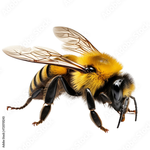 Bumble bee on transparent background