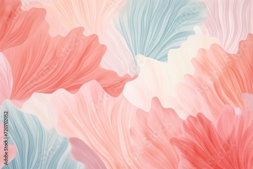 Coral seamless pattern of blurring lines in different pastel colour © Michael