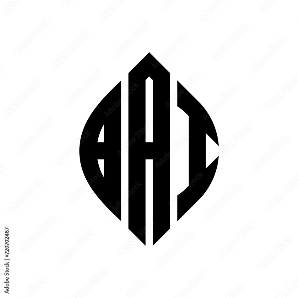 BAI circle letter logo design with circle and ellipse shape. BAI ellipse letters with typographic style. The three initials form a circle logo. BAI Circle Emblem Abstract Monogram Letter Mark Vector. BAI circle letter logo design with circle and ellipse shape. BAI ellipse letters with typographic style. The three initials form a circle logo. BAI Circle Emblem Abstract Monogram Letter Mark Vector.