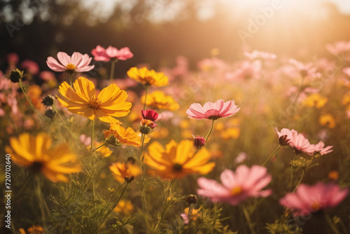 flowers in the field in summer