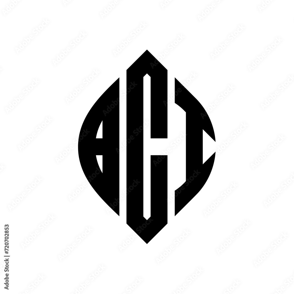 BCI circle letter logo design with circle and ellipse shape. BCI ellipse letters with typographic style. The three initials form a circle logo. BCI Circle Emblem Abstract Monogram Letter Mark Vector. BCI circle letter logo design with circle and ellipse shape. BCI ellipse letters with typographic style. The three initials form a circle logo. BCI Circle Emblem Abstract Monogram Letter Mark Vector.