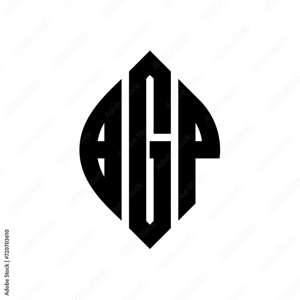 BGP circle letter logo design with circle and ellipse shape. BGP ellipse letters with typographic style. The three initials form a circle logo. BGP Circle Emblem Abstract Monogram Letter Mark Vector. BGP circle letter logo design with circle and ellipse shape. BGP ellipse letters with typographic style. The three initials form a circle logo. BGP Circle Emblem Abstract Monogram Letter Mark Vector.