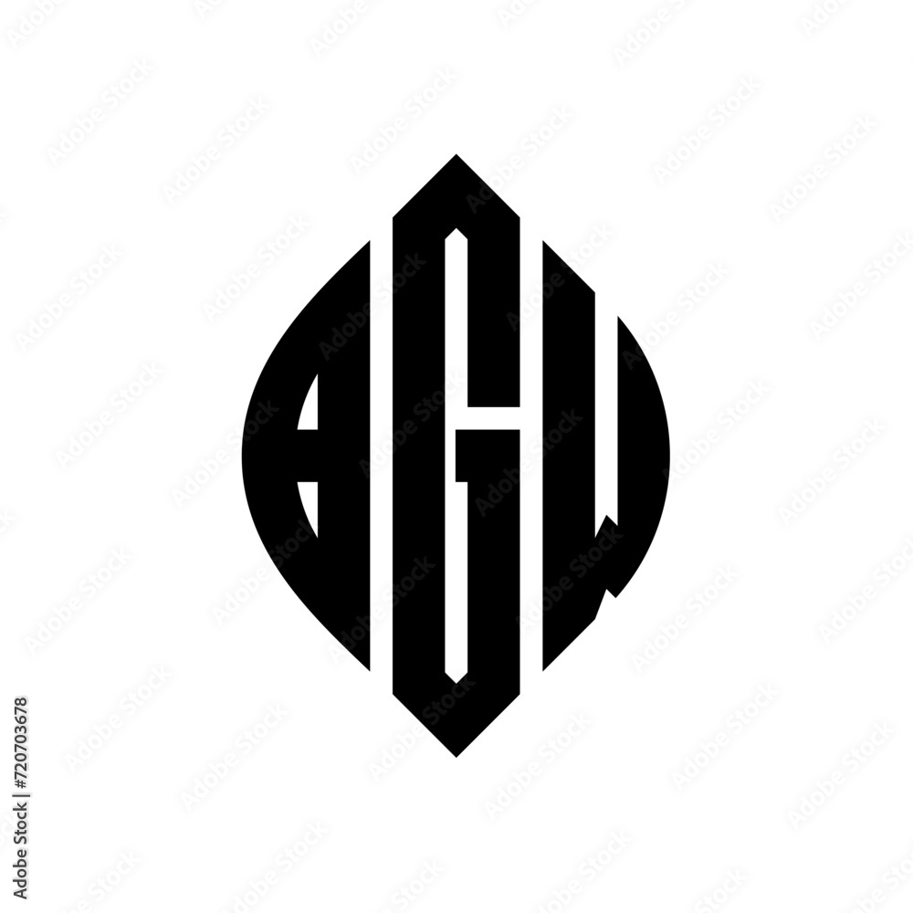 BGW circle letter logo design with circle and ellipse shape. BGW ellipse letters with typographic style. The three initials form a circle logo. BGW Circle Emblem Abstract Monogram Letter Mark Vector. BGW circle letter logo design with circle and ellipse shape. BGW ellipse letters with typographic style. The three initials form a circle logo. BGW Circle Emblem Abstract Monogram Letter Mark Vector.