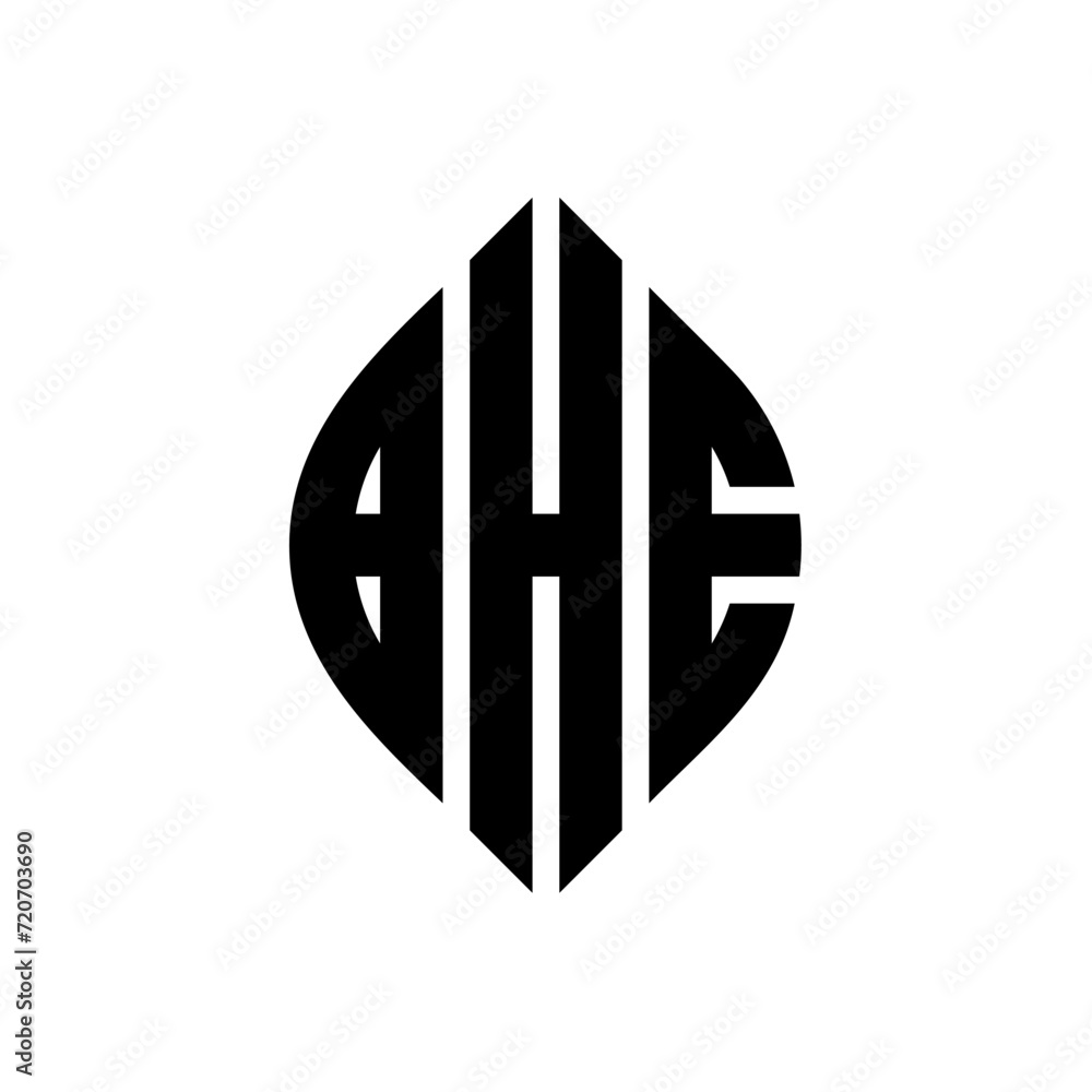 BHE circle letter logo design with circle and ellipse shape. BHE ellipse letters with typographic style. The three initials form a circle logo. BHE Circle Emblem Abstract Monogram Letter Mark Vector. BHE circle letter logo design with circle and ellipse shape. BHE ellipse letters with typographic style. The three initials form a circle logo. BHE Circle Emblem Abstract Monogram Letter Mark Vector.