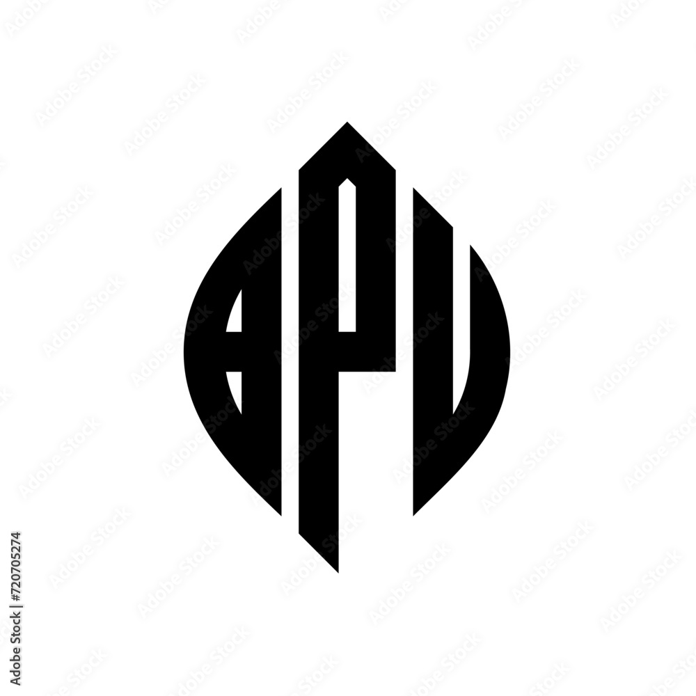 BPU circle letter logo design with circle and ellipse shape. BPU ellipse letters with typographic style. The three initials form a circle logo. BPU Circle Emblem Abstract Monogram Letter Mark Vector. BPU circle letter logo design with circle and ellipse shape. BPU ellipse letters with typographic style. The three initials form a circle logo. BPU Circle Emblem Abstract Monogram Letter Mark Vector.