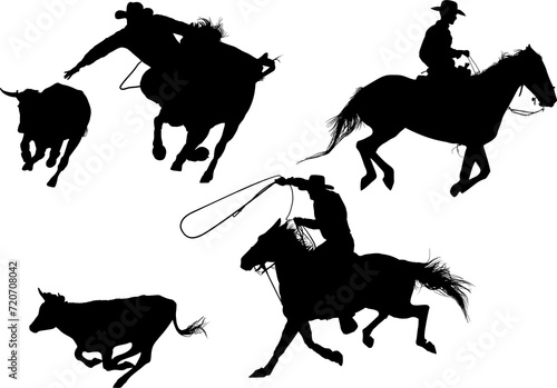silueta, caballo, animal, vector, animal