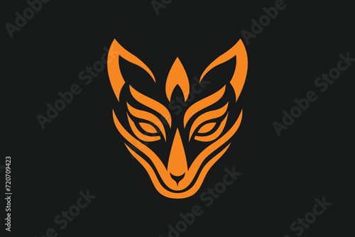 Fototapeta Naklejka Na Ścianę i Meble -  head wolf logo design
