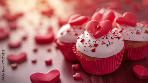valentine cupcake with heart