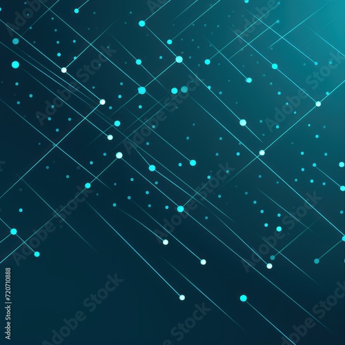 Cyan minimalistic background with line and dot pattern