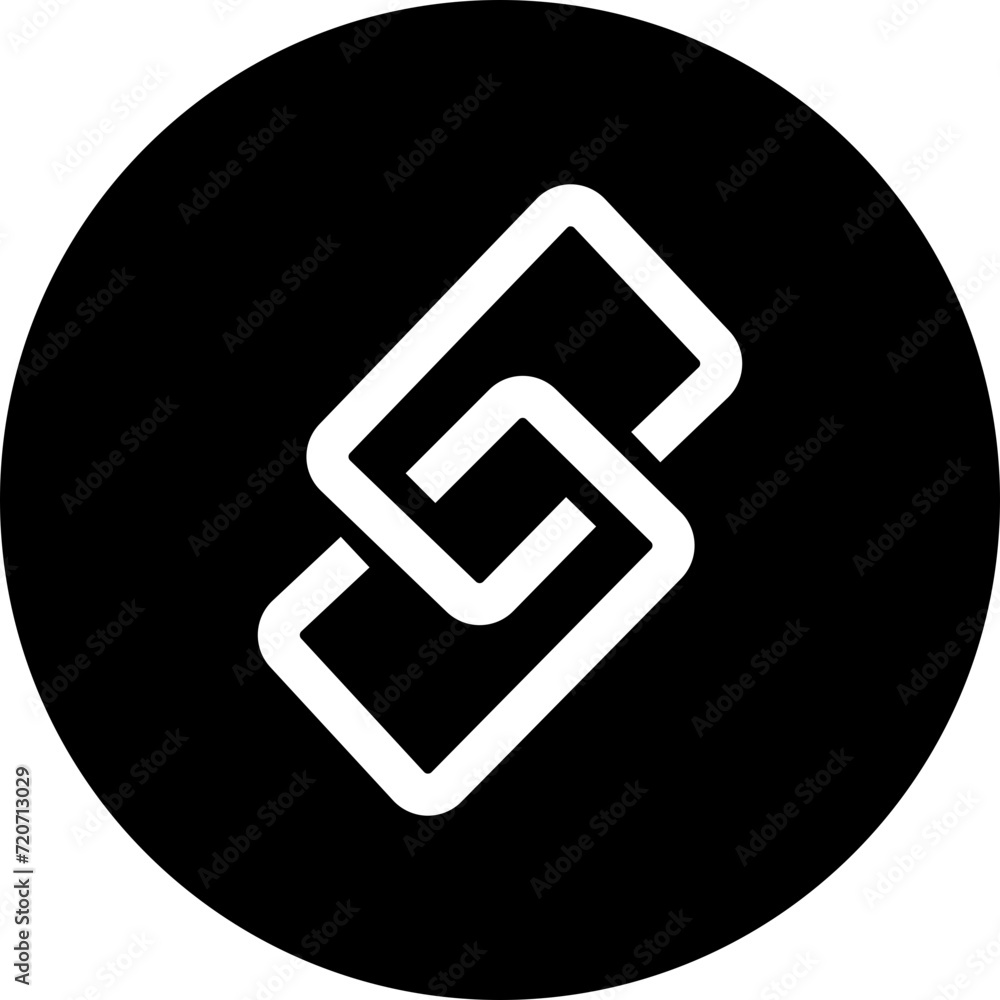 internet url web page link icon chain thick line outline