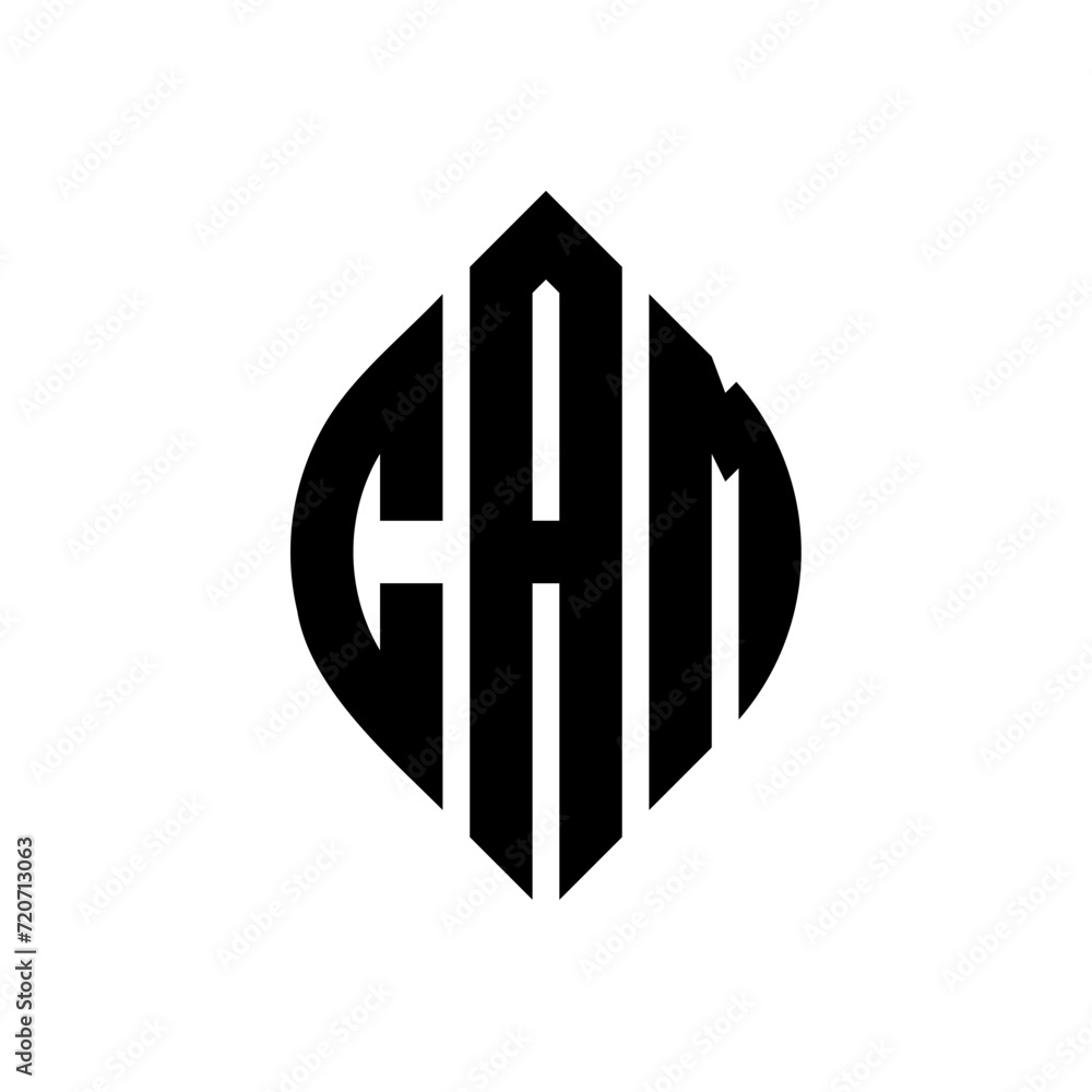 CAM circle letter logo design with circle and ellipse shape. CAM ellipse letters with typographic style. The three initials form a circle logo. CAM Circle Emblem Abstract Monogram Letter Mark Vector. CAM circle letter logo design with circle and ellipse shape. CAM ellipse letters with typographic style. The three initials form a circle logo. CAM Circle Emblem Abstract Monogram Letter Mark Vector.