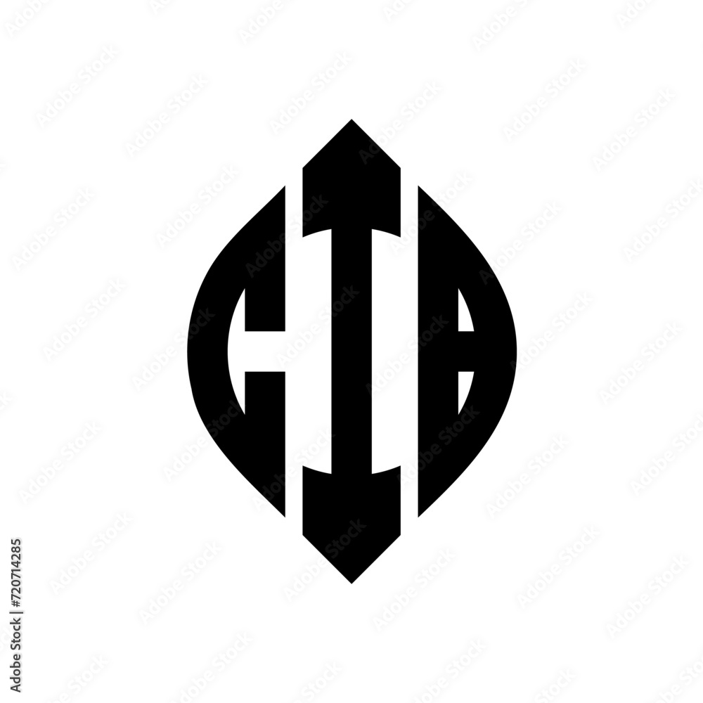 CIB circle letter logo design with circle and ellipse shape. CIB ellipse letters with typographic style. The three initials form a circle logo. CIB Circle Emblem Abstract Monogram Letter Mark Vector. CIB circle letter logo design with circle and ellipse shape. CIB ellipse letters with typographic style. The three initials form a circle logo. CIB Circle Emblem Abstract Monogram Letter Mark Vector.
