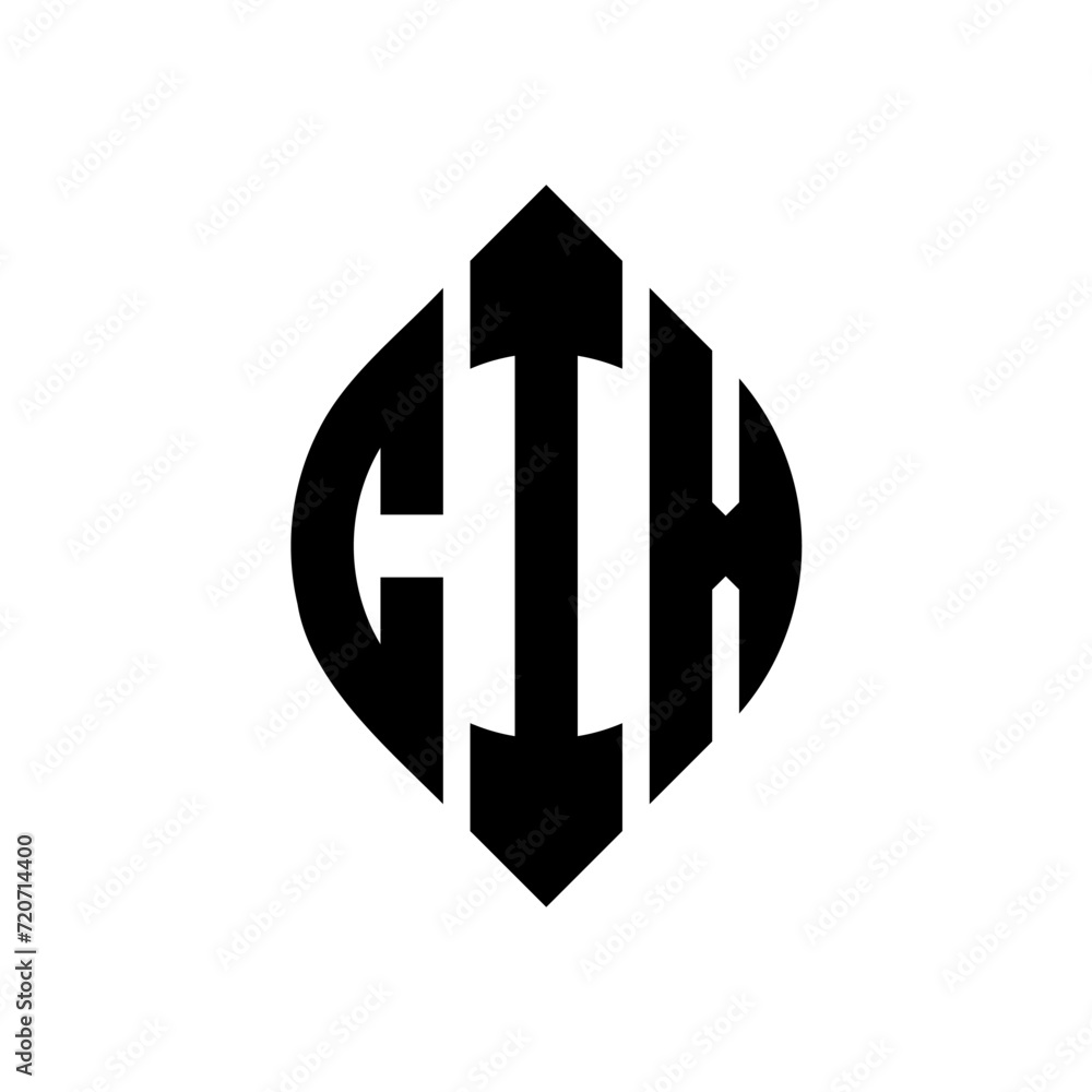 CIX circle letter logo design with circle and ellipse shape. CIX ellipse letters with typographic style. The three initials form a circle logo. CIX Circle Emblem Abstract Monogram Letter Mark Vector. CIX circle letter logo design with circle and ellipse shape. CIX ellipse letters with typographic style. The three initials form a circle logo. CIX Circle Emblem Abstract Monogram Letter Mark Vector.