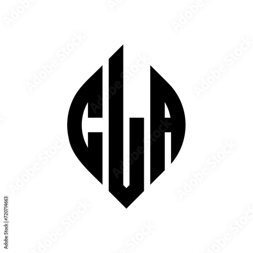 CLA circle letter logo design with circle and ellipse shape. CLA ellipse letters with typographic style. The three initials form a circle logo. CLA Circle Emblem Abstract Monogram Letter Mark Vector.