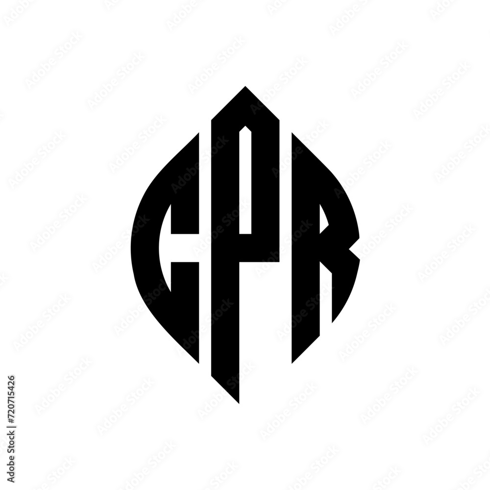 CPR circle letter logo design with circle and ellipse shape. CPR ellipse letters with typographic style. The three initials form a circle logo. CPR Circle Emblem Abstract Monogram Letter Mark Vector. CPR circle letter logo design with circle and ellipse shape. CPR ellipse letters with typographic style. The three initials form a circle logo. CPR Circle Emblem Abstract Monogram Letter Mark Vector.